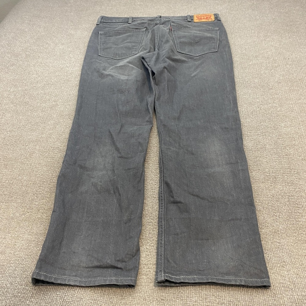 Levis 541 Jeans Mens 38x32 Gray Charcoal Wash Athletic Taper Stretch Denim Pants